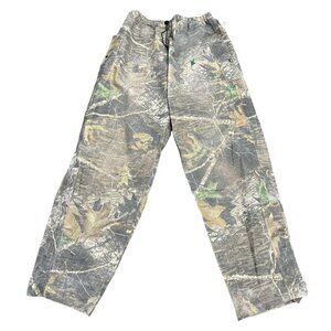 Frogg Toggs Mens L Camo Rain Pants Pull on Hunting Realtree Adjustable Zip Ankle